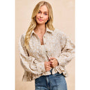 Floral Ruffled Hem Shirt Top