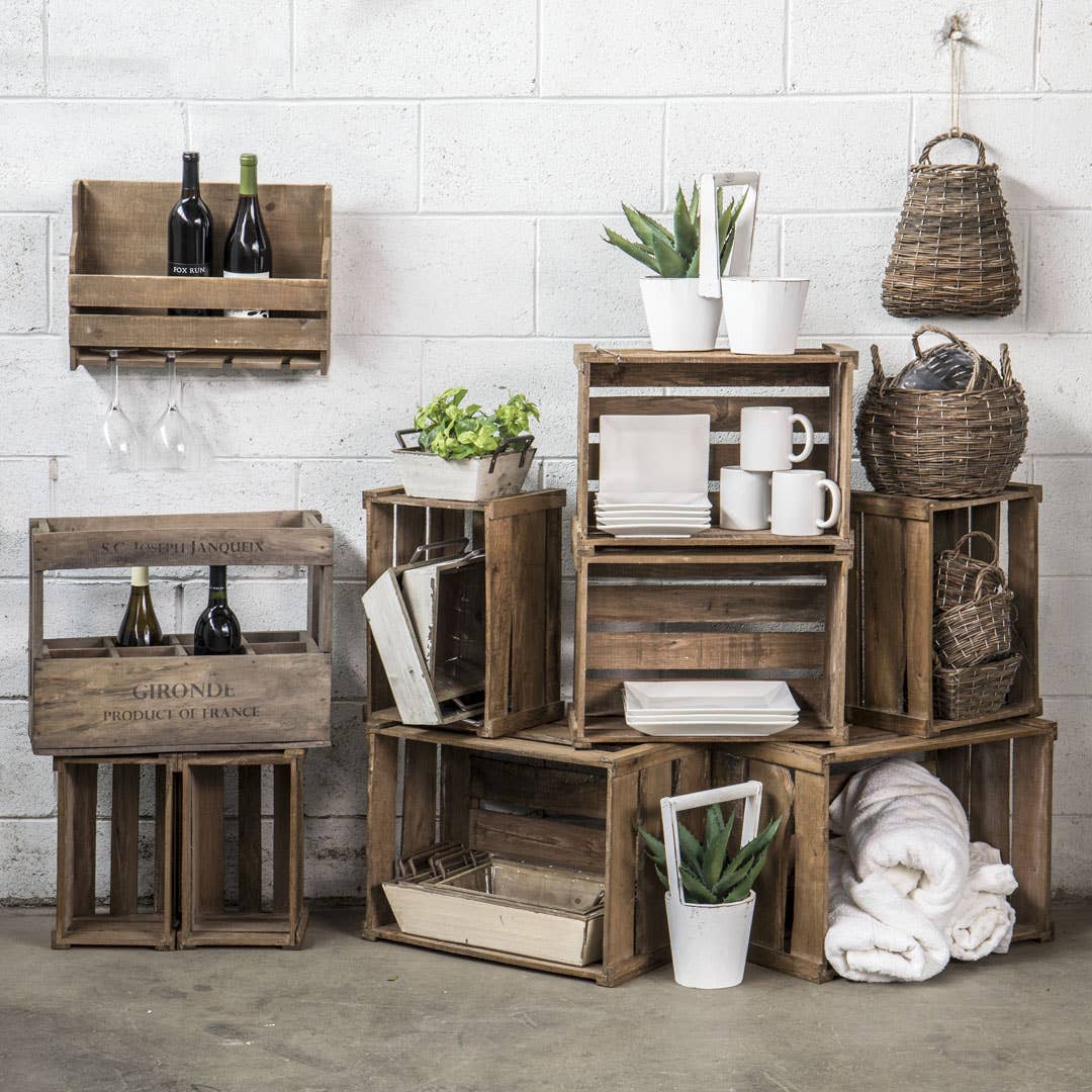 Set of 4 Wood Crates