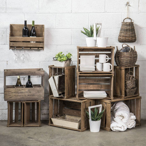 Set of 4 Wood Crates