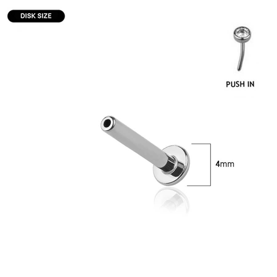 IMPLANT GRADE TITANIUM THREADLESS (PUSH IN) ROUND SYNTHETIC