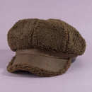 Sherpa Fleece Baker Boy Cap