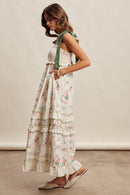 Floral Smocked Tiered Maxi Dress LD1636