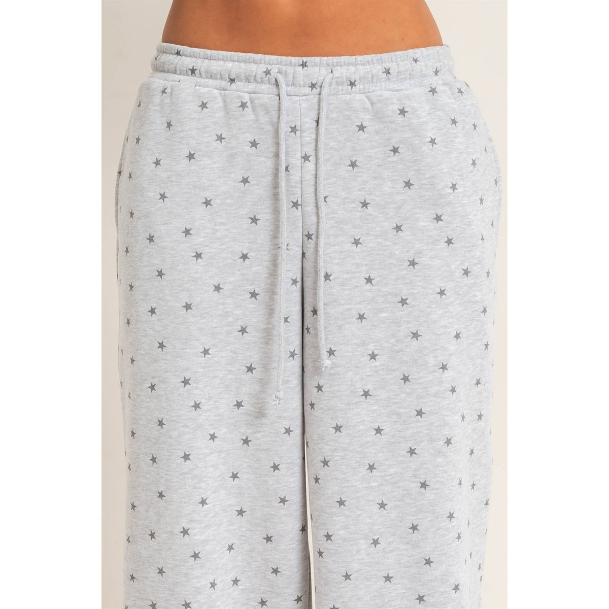 Star Print Elastic Waist Jogger Pants