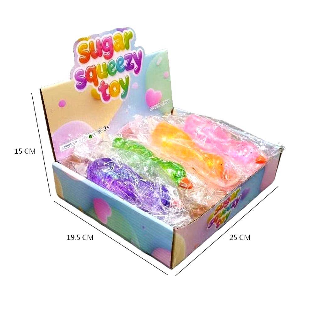 12PCS Glitter Duck Squeeze Squishy Stress Relief Toy