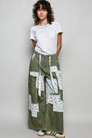 Patchwork Straight Leg Denim