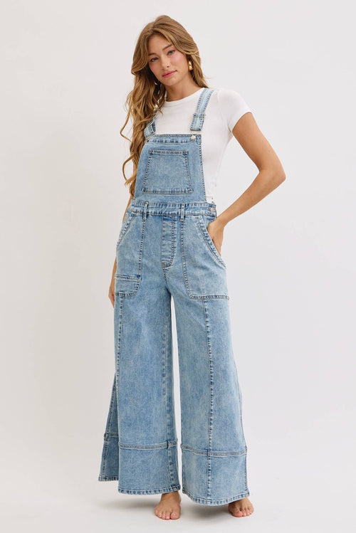 The Sedona Wide-Leg Denim Overalls