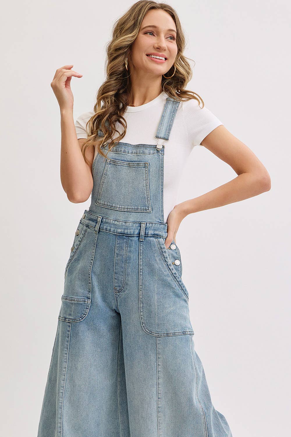 The Sedona Wide-Leg Denim Overalls