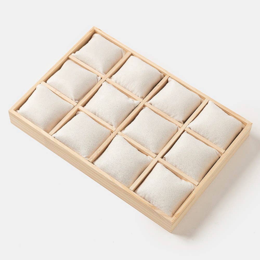 Wooden Twelve Slot Bracelet Display Case