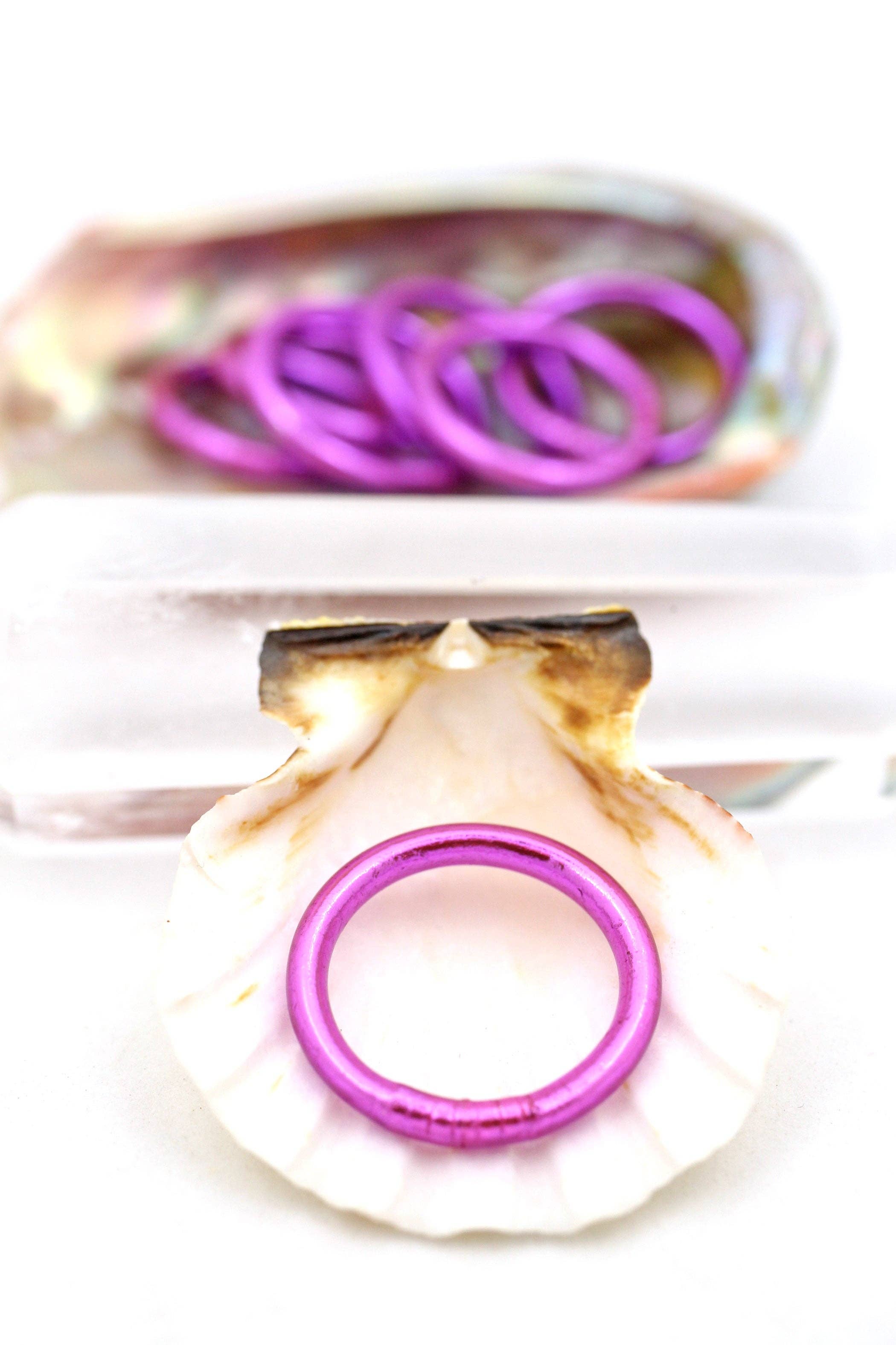 Single Thai Buddhist Temple Rings, Rush, Colorful Kumlai