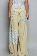 Patchwork Straight Leg Denim
