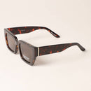 Retro Chunky Rectangle Frame Sunglasses