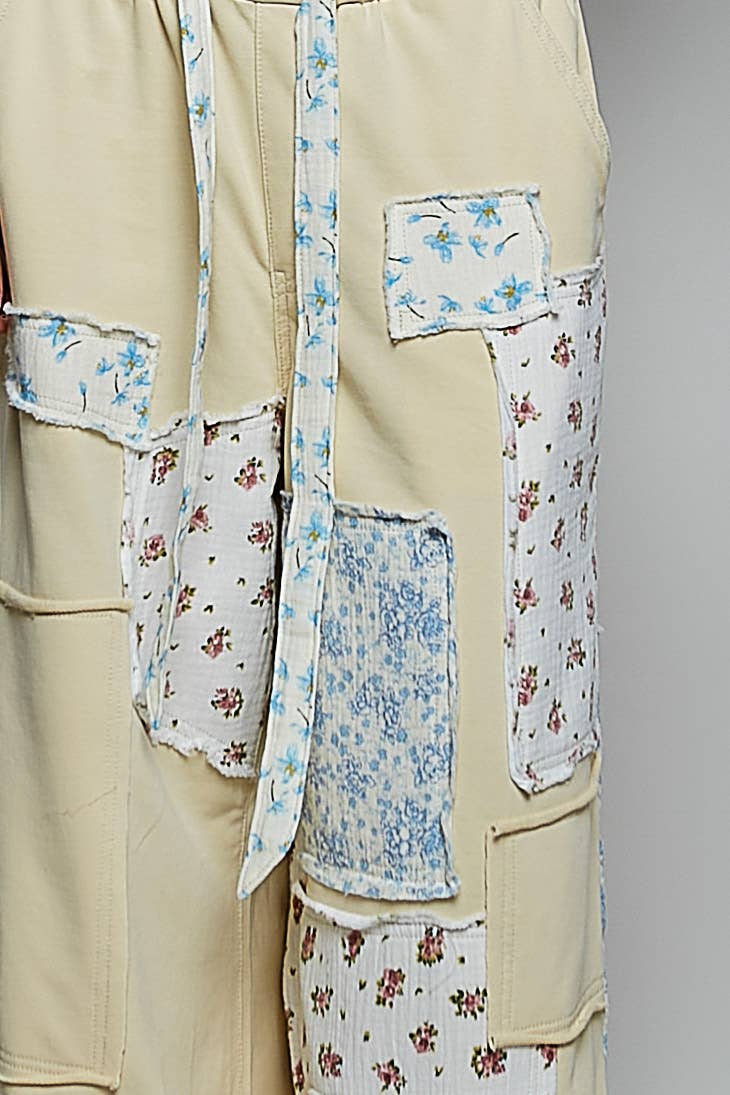 Patchwork Straight Leg Denim