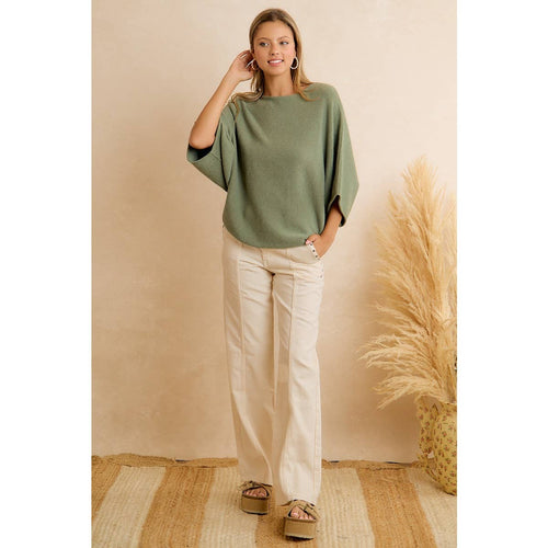Grommet Detail High Waist Wide Leg Pants