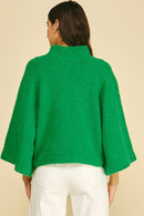 Wide Sleeve Mock Neck Sweater