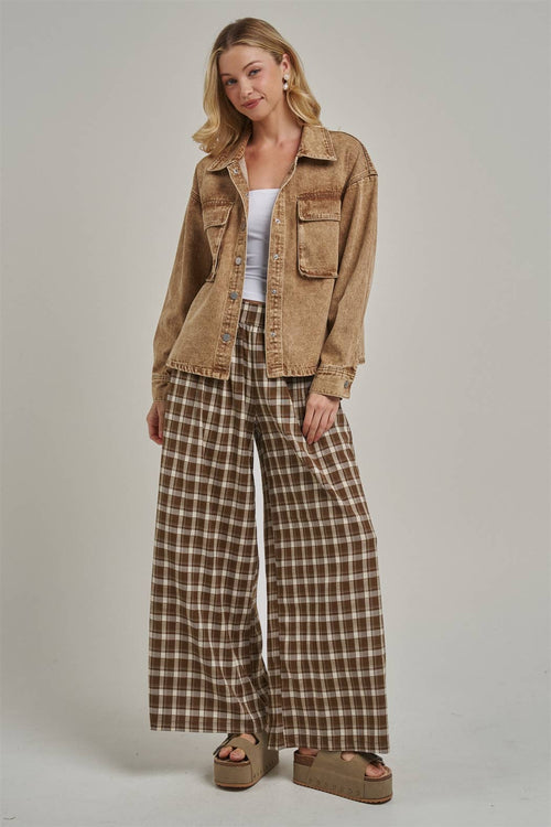 Western Plaid Boho Pants