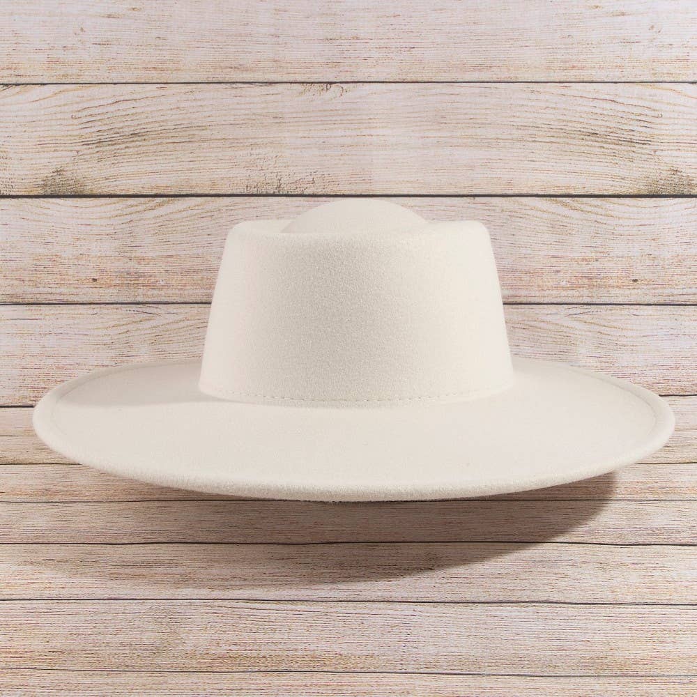 Flat Brim Pork Pie Fashion Hat