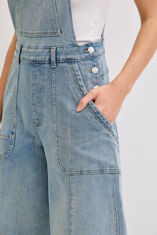 The Sedona Wide-Leg Denim Overalls