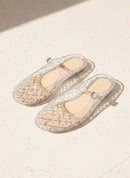 NEMO Jelly Mary Jane Flats Woven Lattice Mesh Shoes
