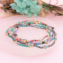 Cool Breeze Blue Purple Seed Bead Bracelet Set