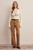 Stretch Ribbed Mock Neck Top FT0063