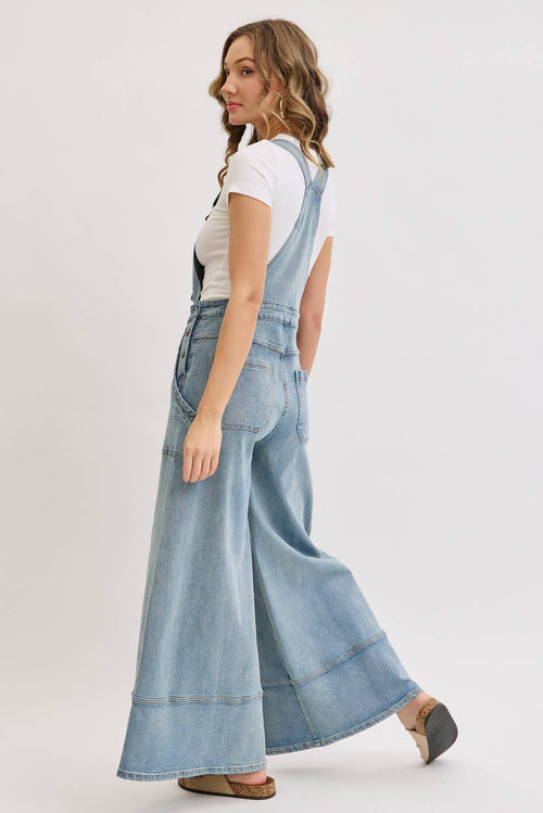 The Sedona Wide-Leg Denim Overalls