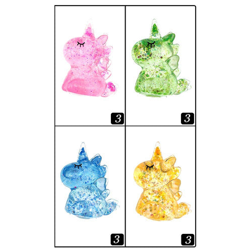 12PCS - Glitter Unicorn Squeeze Squishy Stress Relief Toy