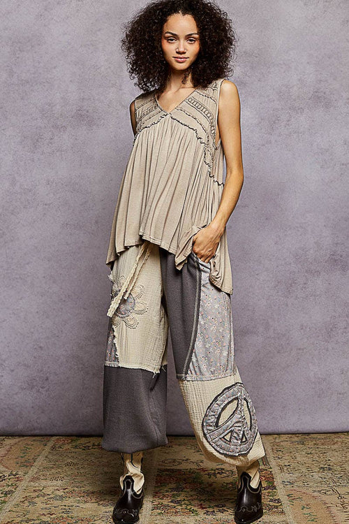 V-Neck Babydoll Knit Top