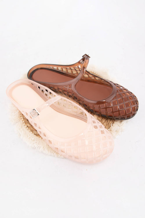Nemo Jelly Mary Jane Flats – Brown