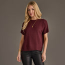 Maroon Short Sleeve Sweater