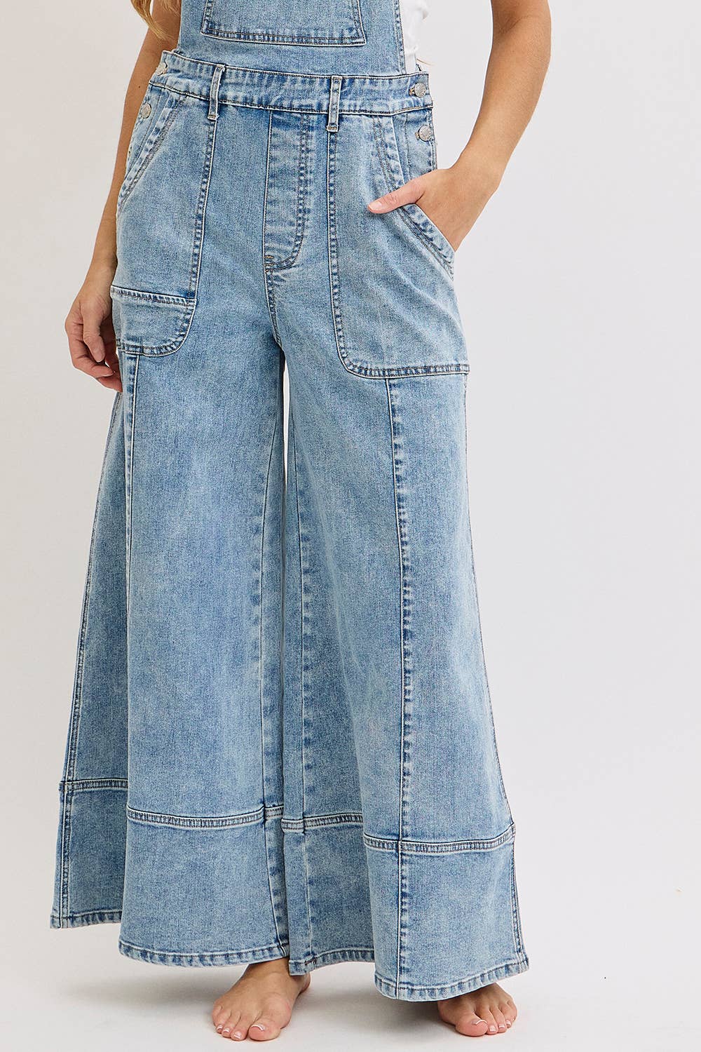 The Sedona Wide-Leg Denim Overalls