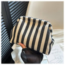 Clutch Purse for Women Summer Beach Striped Dumpling Bag