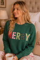 PATCHWORK MERRY HOLIDAY SWEATER