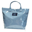 LM-BG-1003 TOTE BAG LIGHT BLUE/NAVY DOT