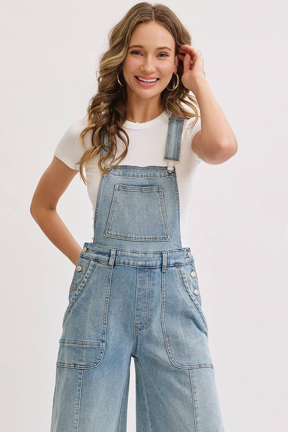 The Sedona Wide-Leg Denim Overalls