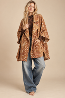 Fawn Print Oversized Kimono Cardigan