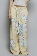 Patchwork Straight Leg Denim