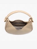 Aria Whipstitch Crescent Shoulder Bag