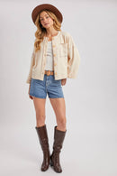 BUTTON DOWN BOXY KNIT CARDIGAN