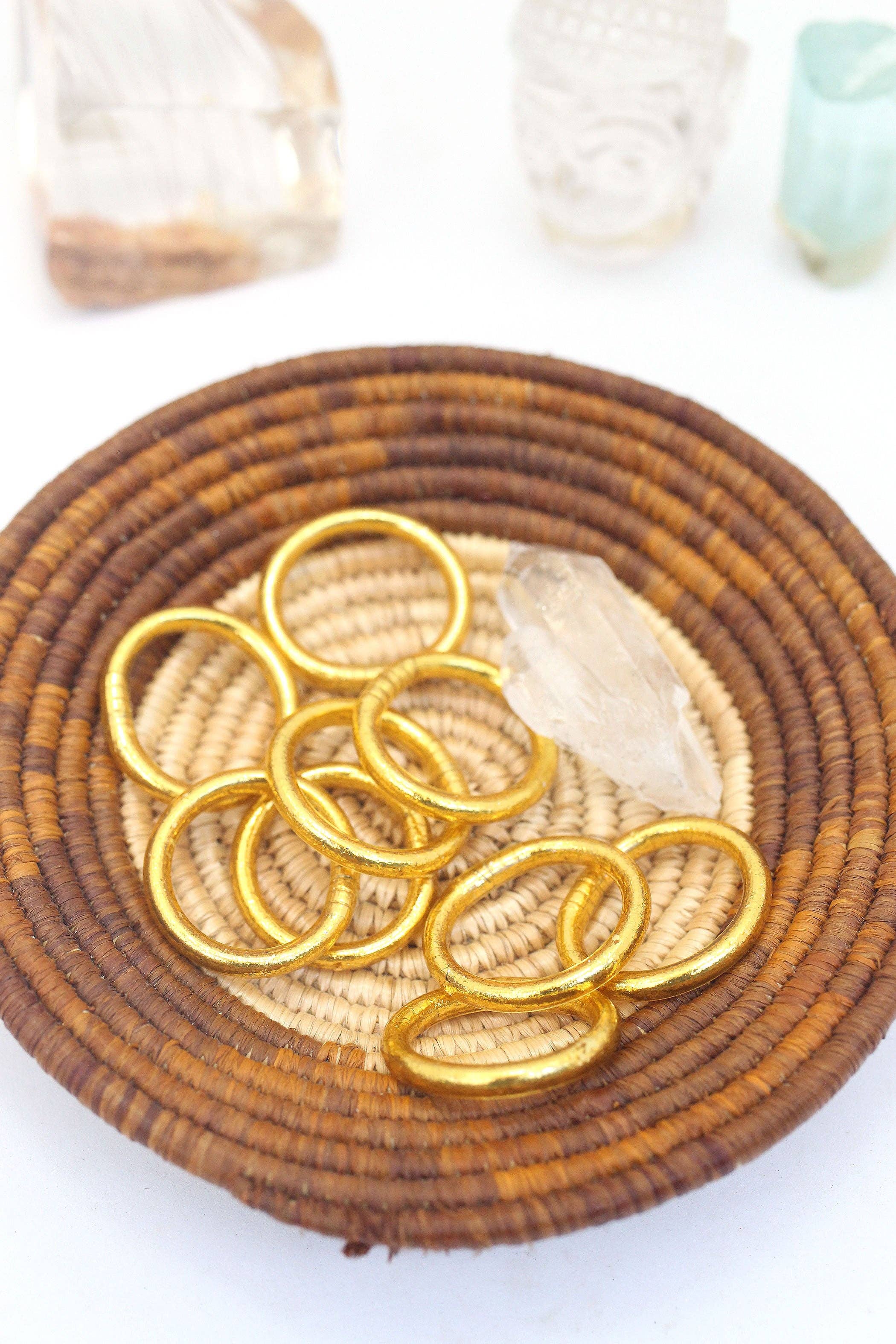 Single Thai Buddhist Temple Rings, Rush, Colorful Kumlai