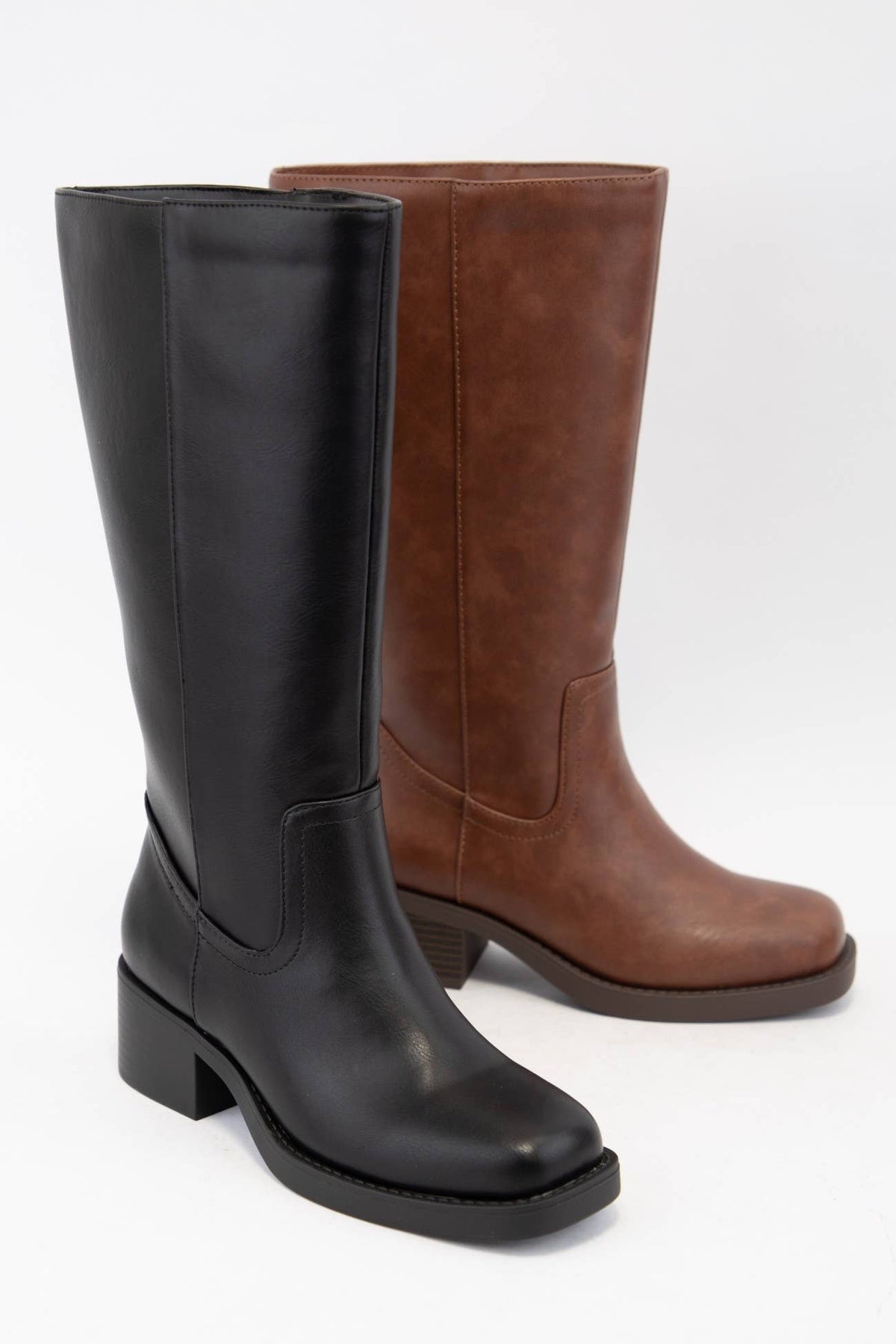 BELVIN all Boots Low Block Heel Versatile Everyday Style