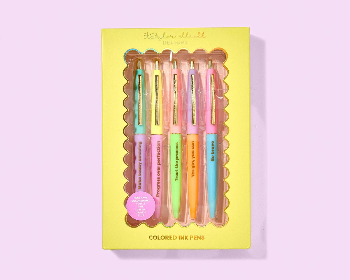 Pen Set - Motivational - Affirmations - 5 Piece Set