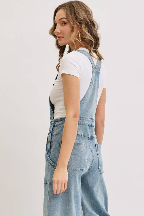 The Sedona Wide-Leg Denim Overalls