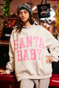 IT2594-SANTABABY | Reversible Mock Neck Sweatshirt