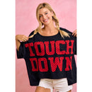 GAMEDAY THEME POLKA DOT PATCHES SHORT SLEEVES TOP