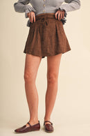Fawn Print High Waist Skort