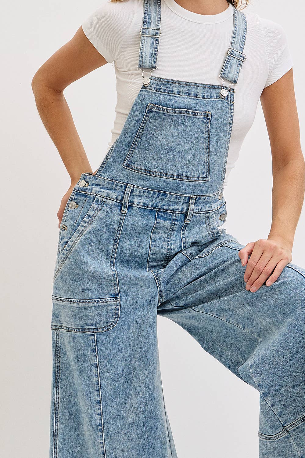 The Sedona Wide-Leg Denim Overalls