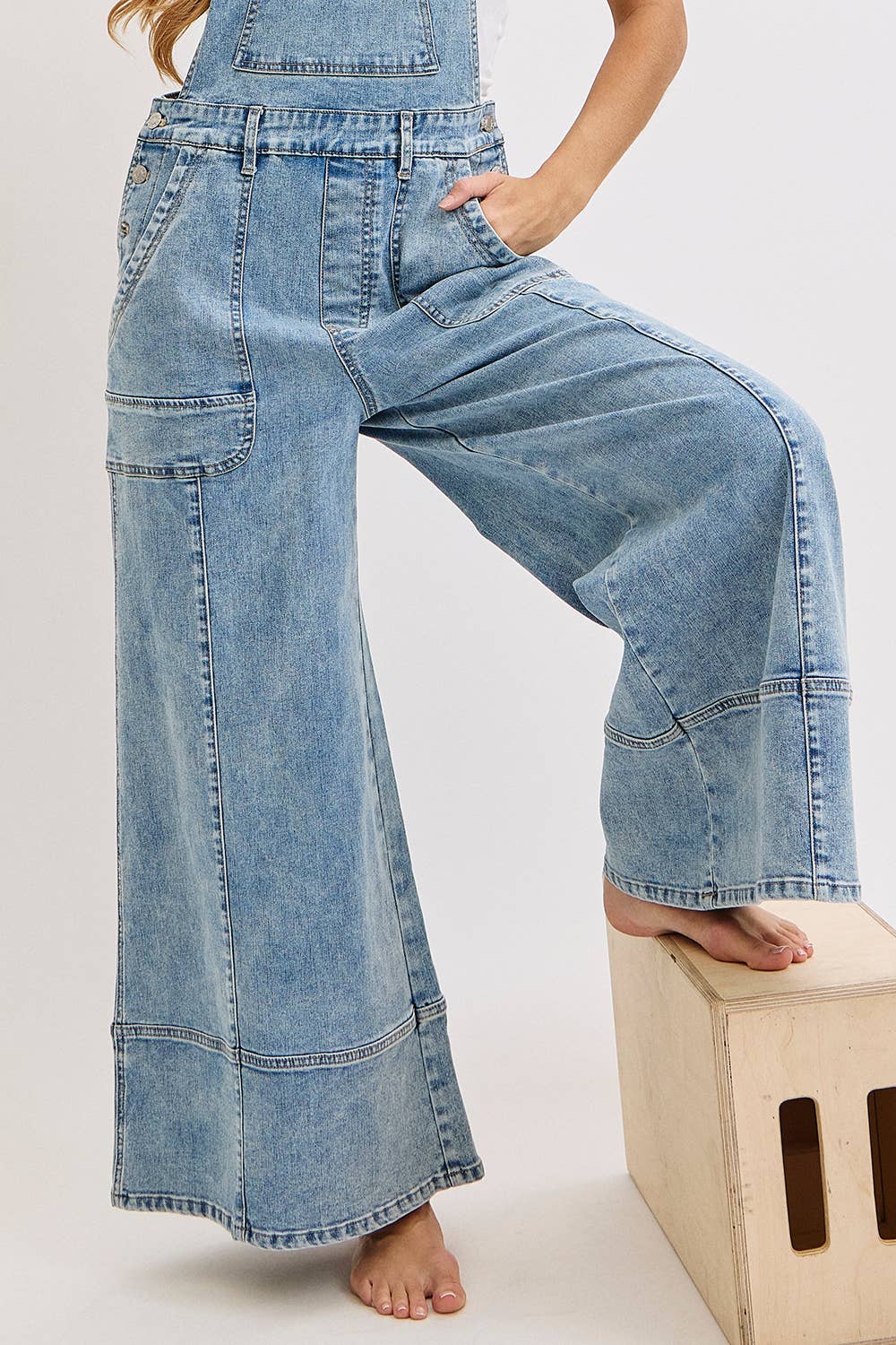 The Sedona Wide-Leg Denim Overalls