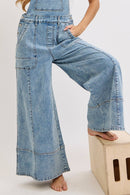 The Sedona Wide-Leg Denim Overalls