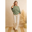 Grommet Detail High Waist Wide Leg Pants