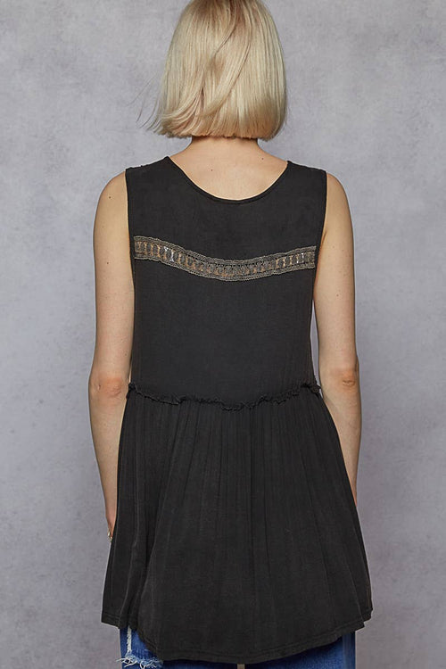 V-Neck Babydoll Knit Top